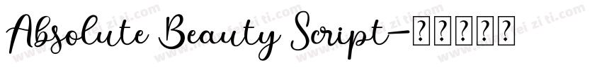Absolute Beauty Script字体转换